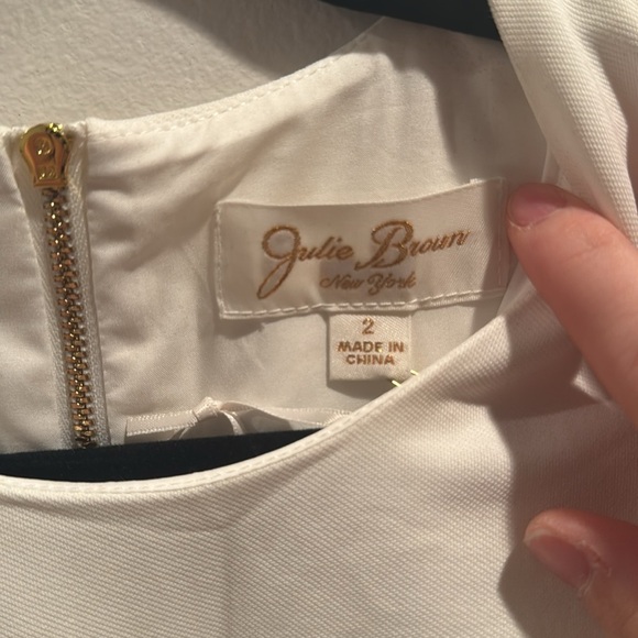 JB by Julie Brown Cream Sleeveless Sheath Mini Dress - Picture 2 of 6